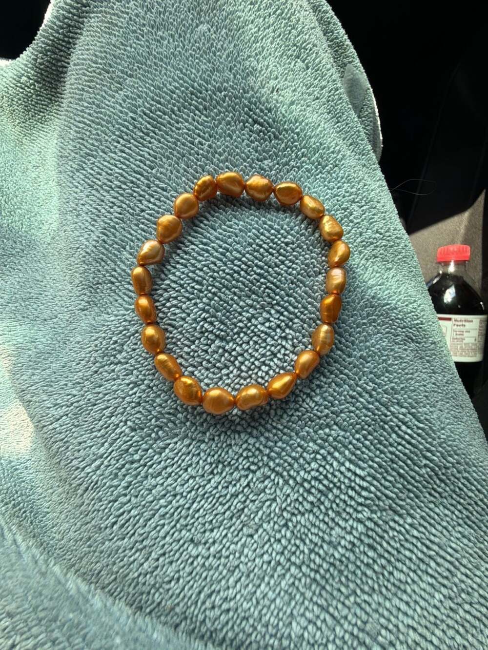 Golden Baroque Cultured Freshwater Pearl Stretch Bracelet